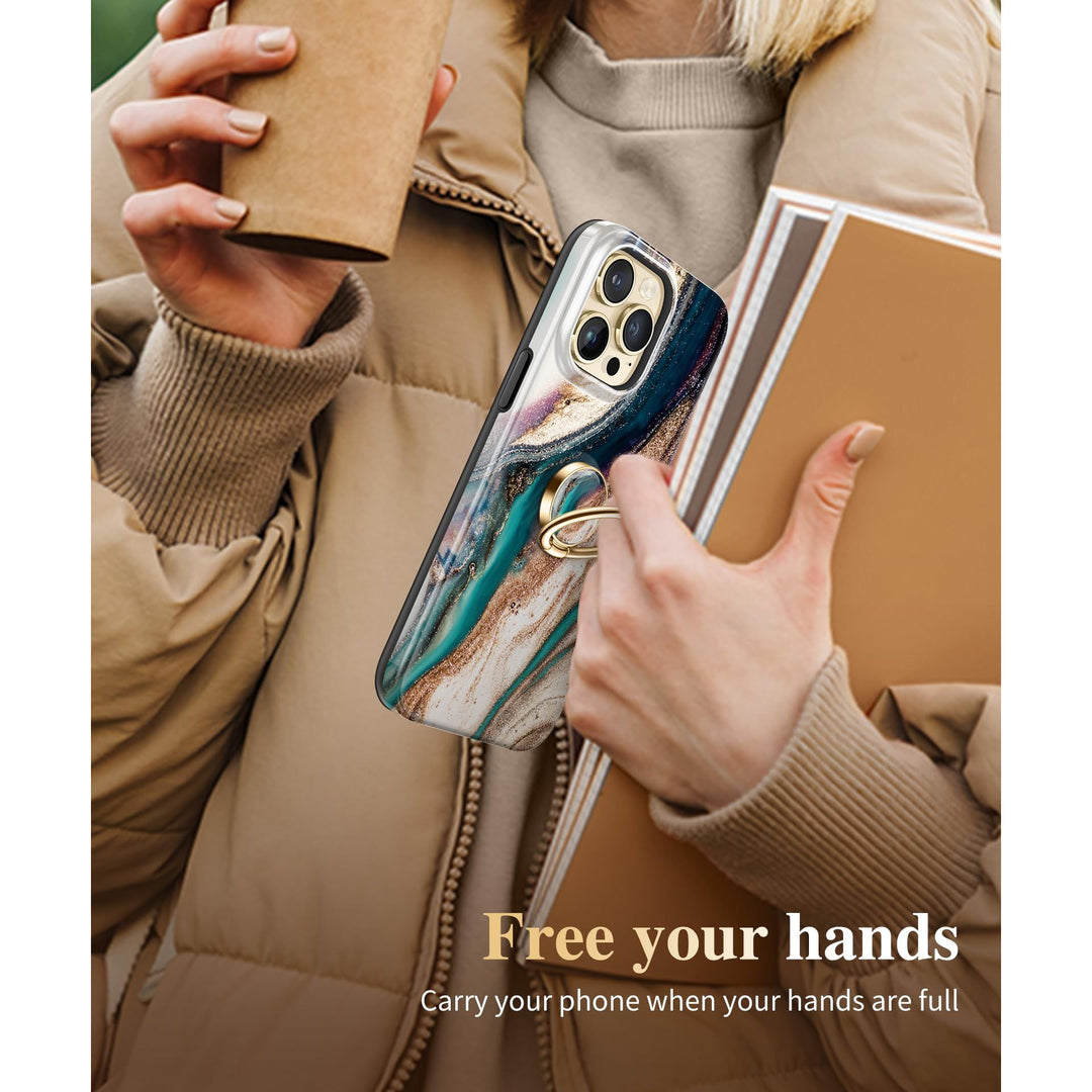 GVIEWIN Marble Ring Grip - 360° Kickstand Holder - DOKUTRONIX