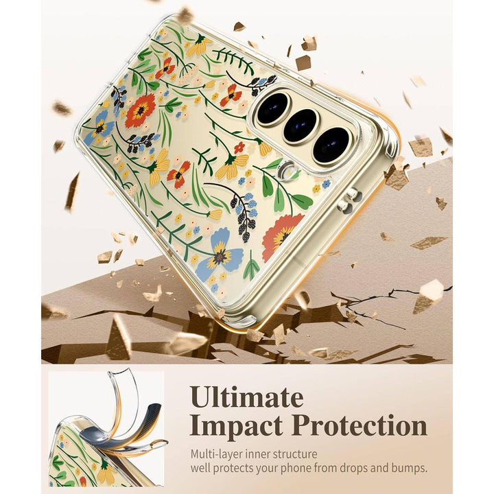 GVIEWIN Blooming Flowerets Case for Galaxy S24 Plus - DOKUTRONIX