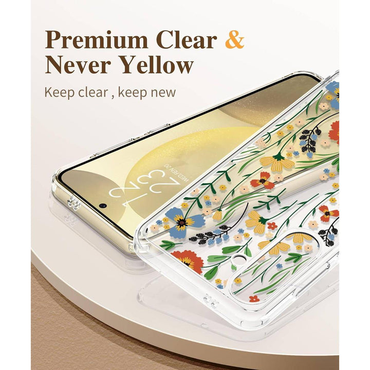 GVIEWIN Blooming Flowerets Case for Galaxy S24 Plus - DOKUTRONIX