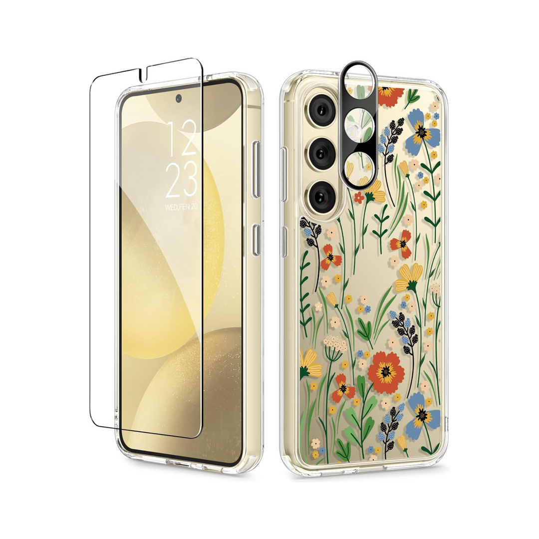 GVIEWIN Blooming Flowerets Case for Galaxy S24 Plus - DOKUTRONIX