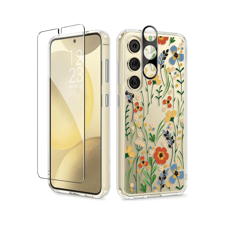 GVIEWIN Blooming Flowerets Case for Galaxy S24 Plus - DOKUTRONIX
