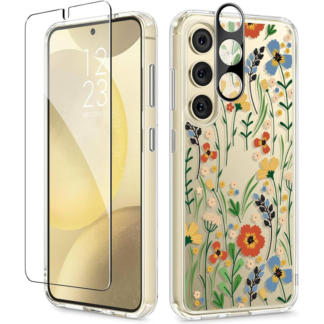 GVIEWIN Blooming Flowerets Case for Galaxy S24 Plus - DOKUTRONIX