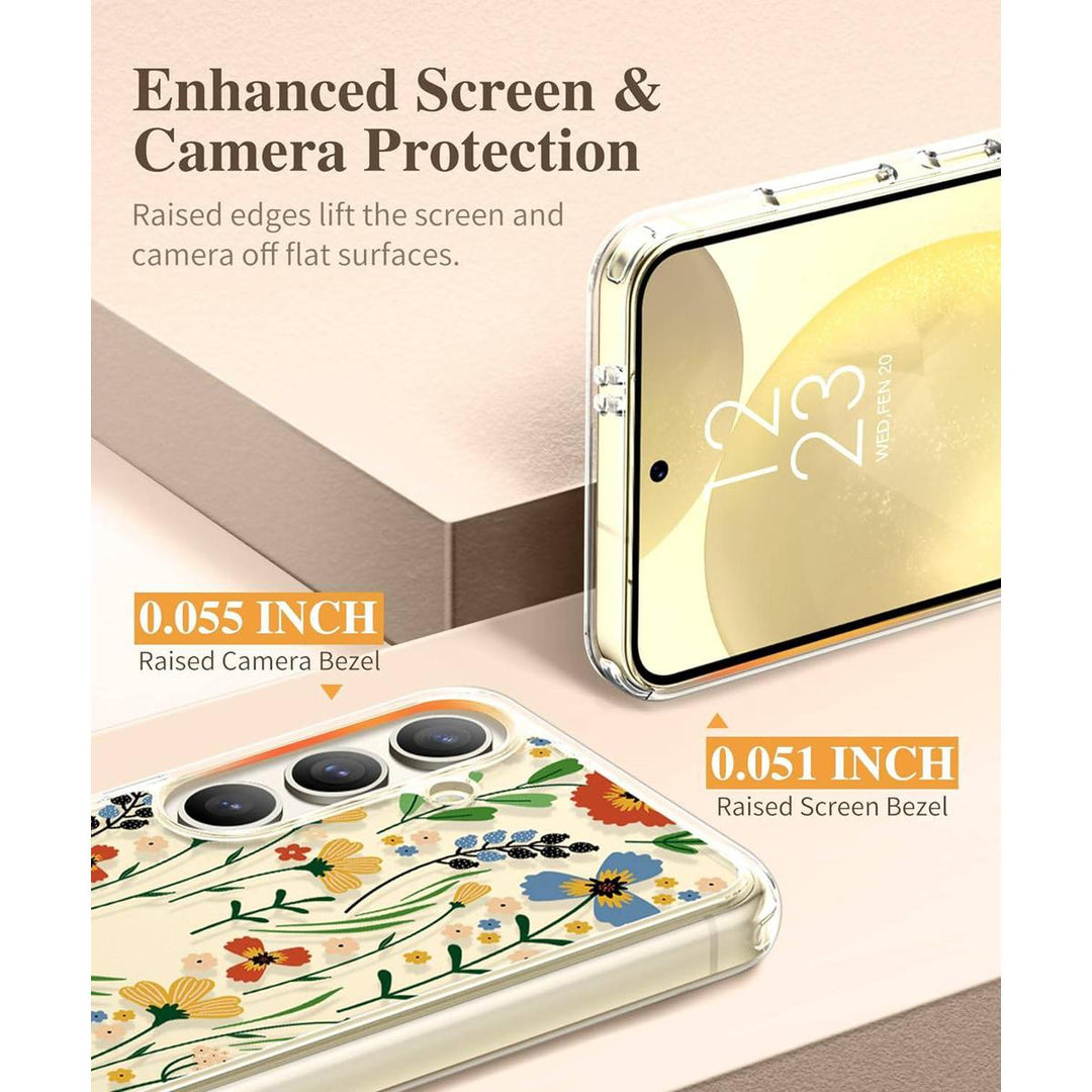 GVIEWIN Blooming Flowerets Case for Galaxy S24 Plus - DOKUTRONIX