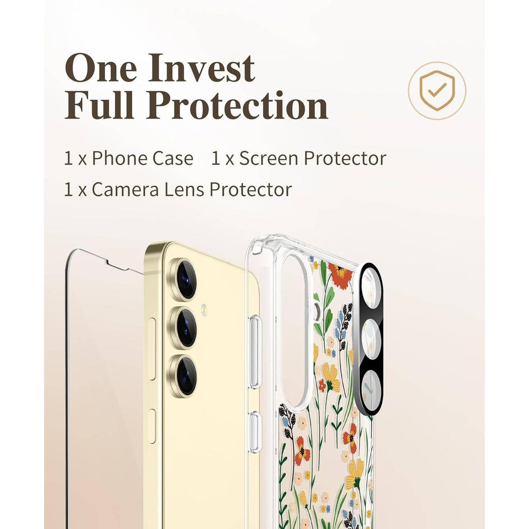 GVIEWIN Blooming Flowerets Case for Galaxy S24 Plus - DOKUTRONIX