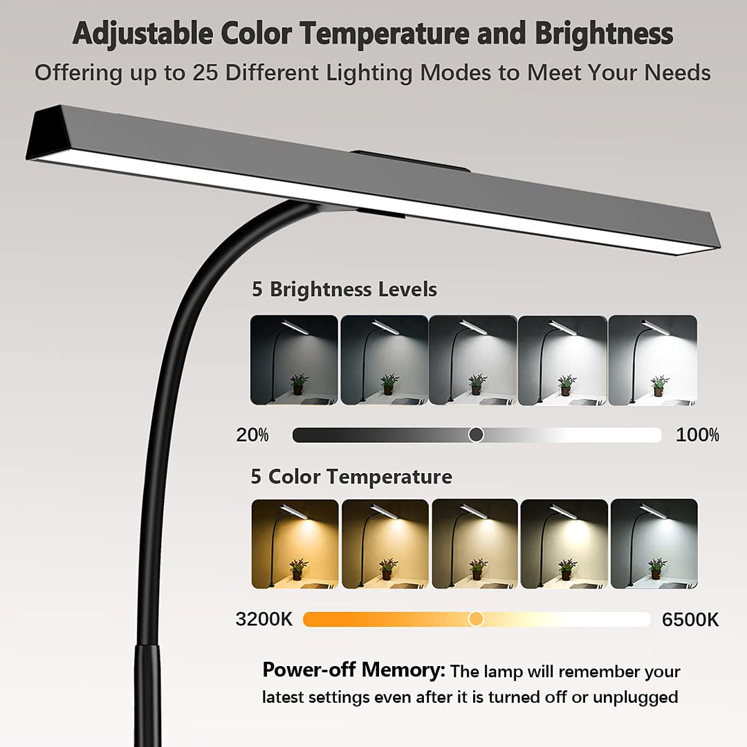 Hapfish BrightDesk LED Lamp - 31 Dimmable Light Bar - DOKUTRONIX