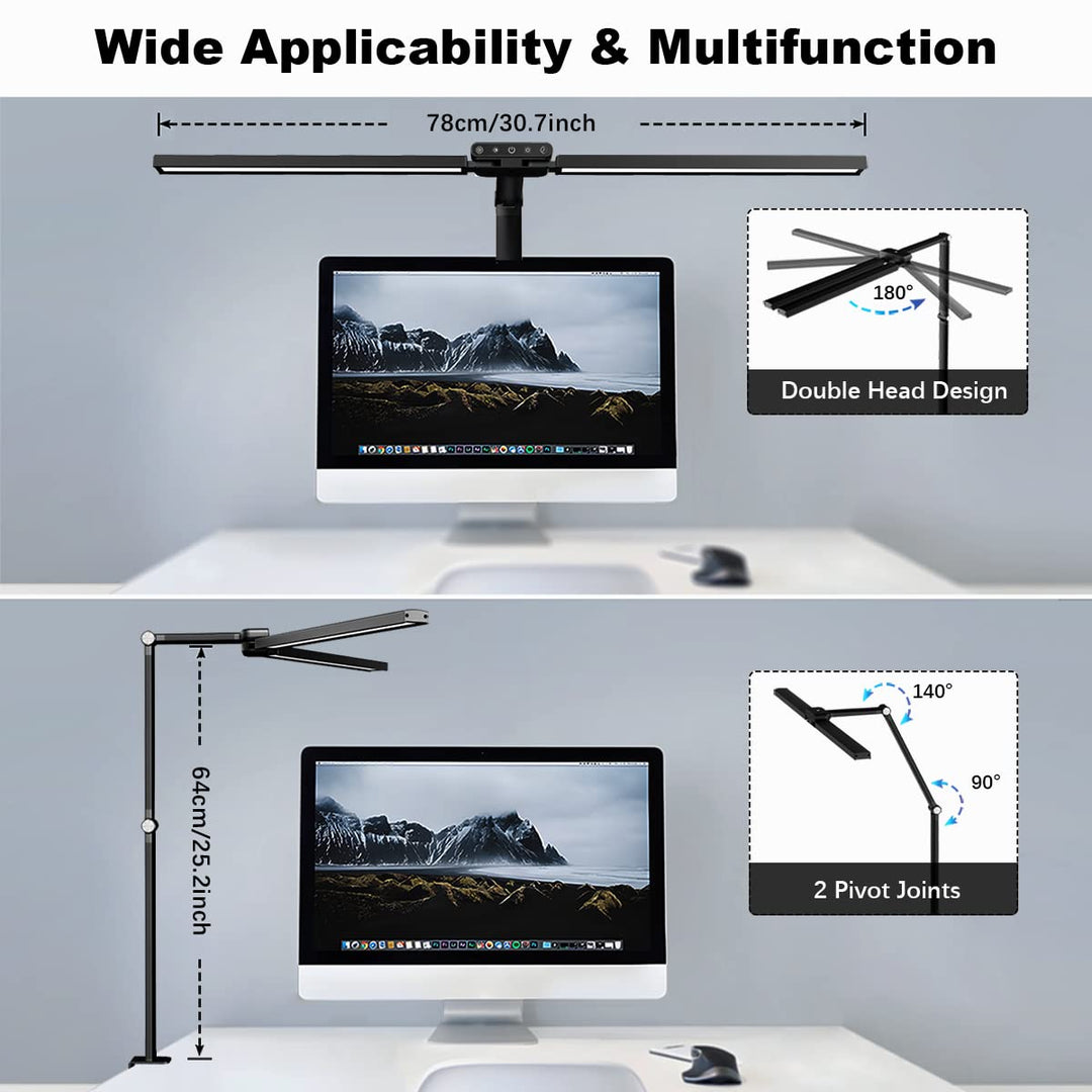 Hapfish BrightDesk LED Lamp - 31 Dimmable Light Bar - DOKUTRONIX