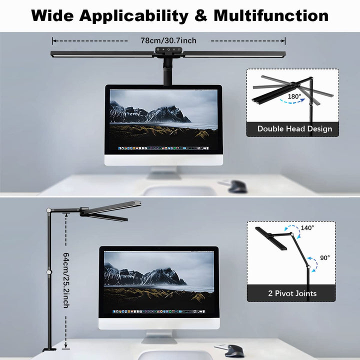 Hapfish BrightDesk LED Lamp - 31 Dimmable Light Bar - DOKUTRONIX