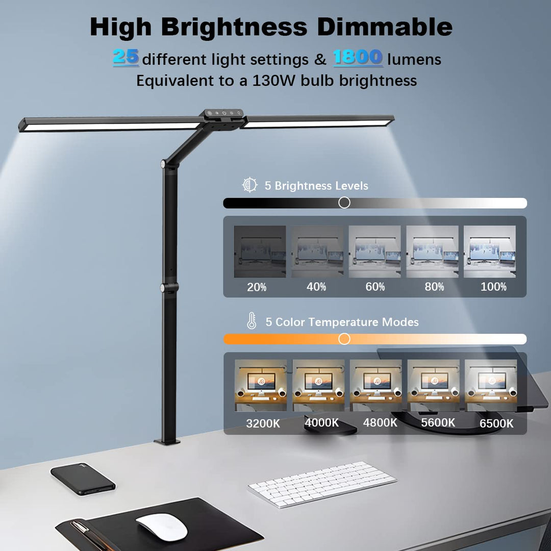 Hapfish BrightDesk LED Lamp - 31 Dimmable Light Bar - DOKUTRONIX