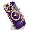 HeartGuard iPhone 16 Pro Max Case - Purple & Gold