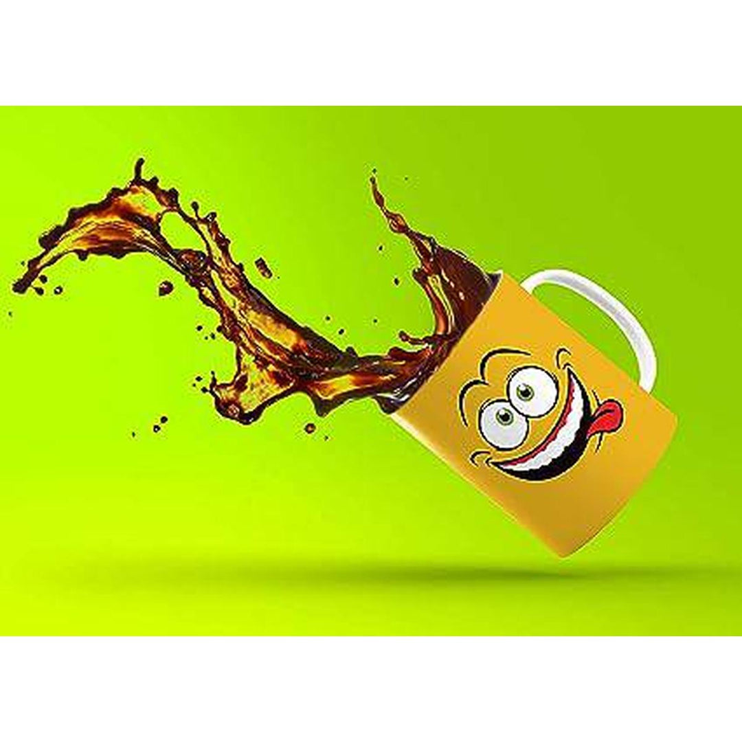 Sunny Sips: Color-Changing Drunk Smiley Mug - DOKUTRONIX