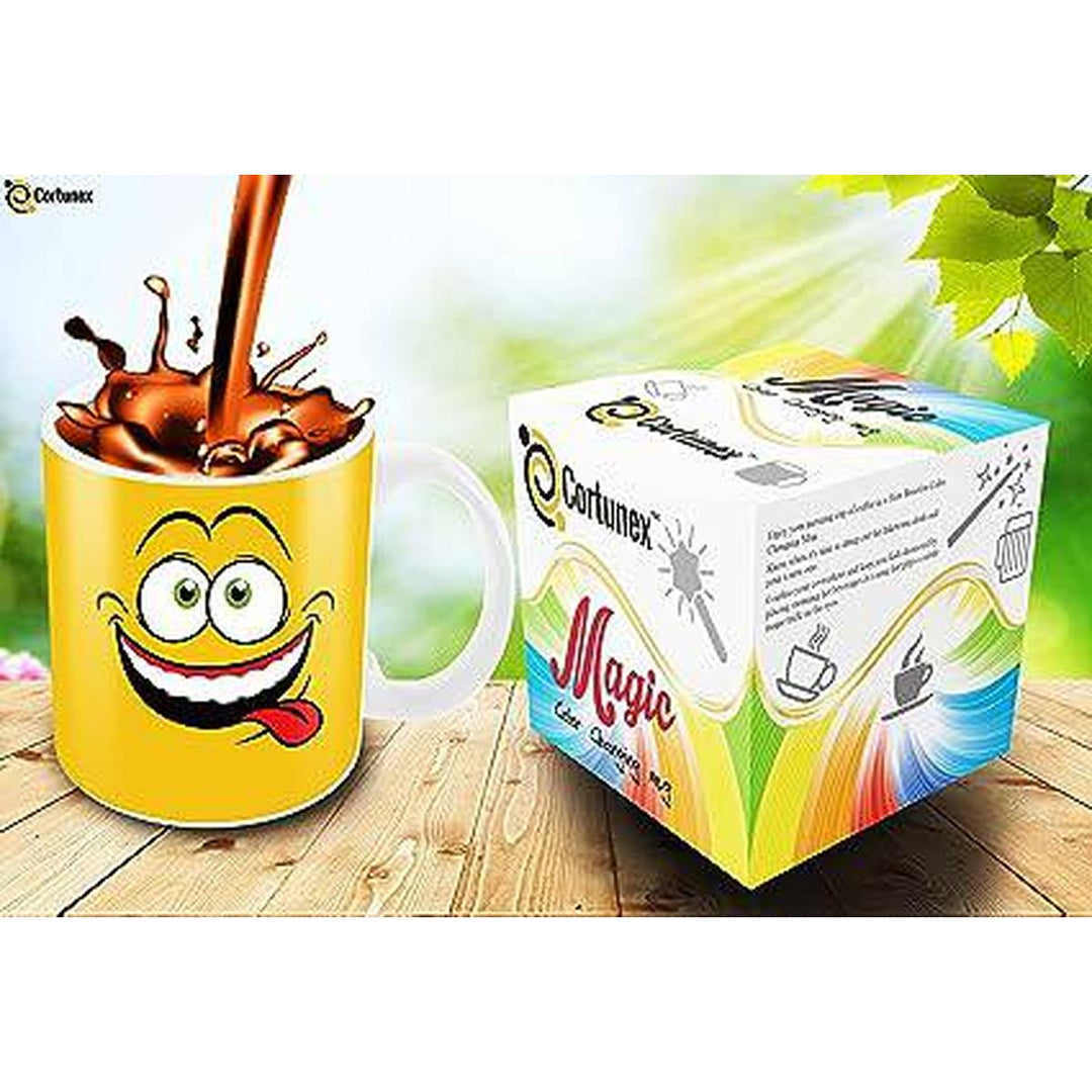 Sunny Sips: Color-Changing Drunk Smiley Mug - DOKUTRONIX