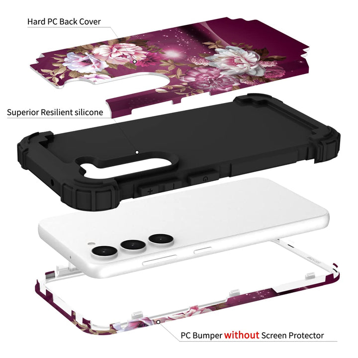 Teal Bloom Galaxy S23 Plus Armor Case - DOKUTRONIX