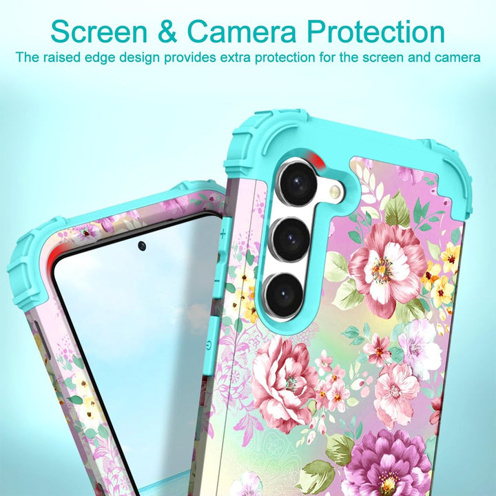 Teal Bloom Galaxy S23 Plus Armor Case - DOKUTRONIX