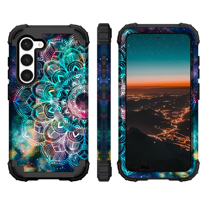Teal Bloom Galaxy S23 Plus Armor Case - DOKUTRONIX