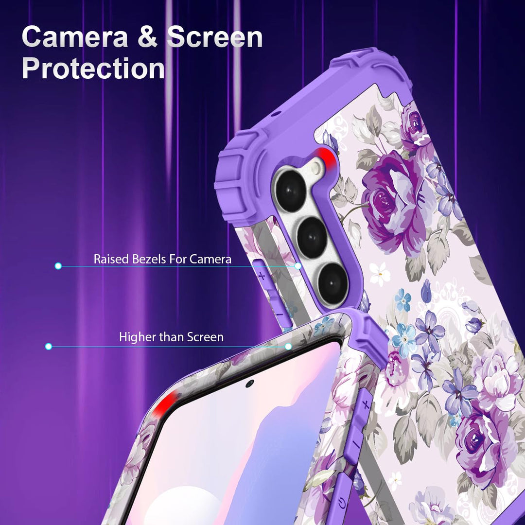 Teal Bloom Galaxy S23 Plus Armor Case - DOKUTRONIX