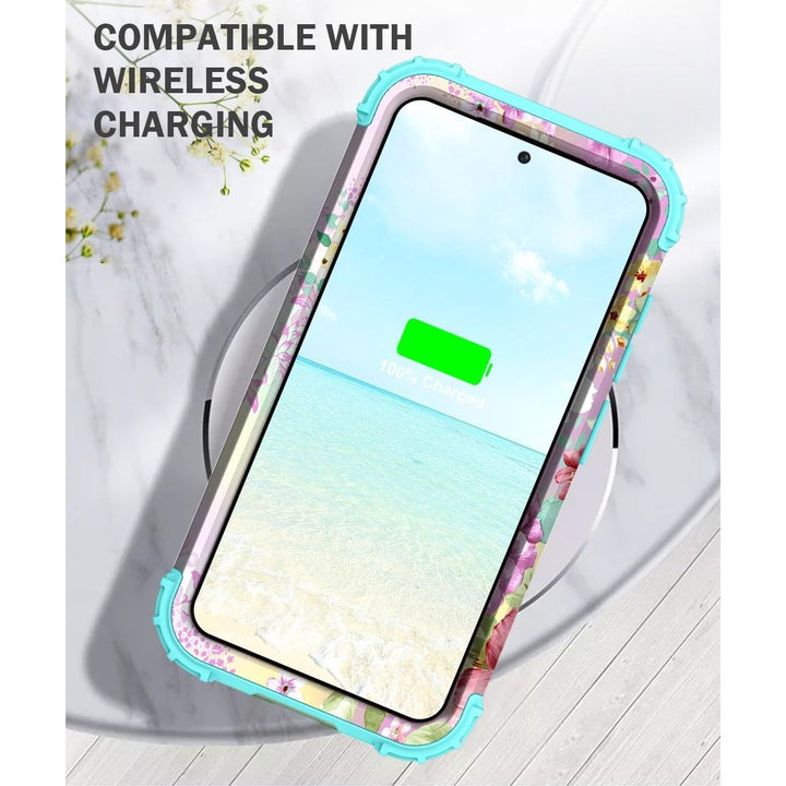 Teal Bloom Galaxy S23 Plus Armor Case - DOKUTRONIX