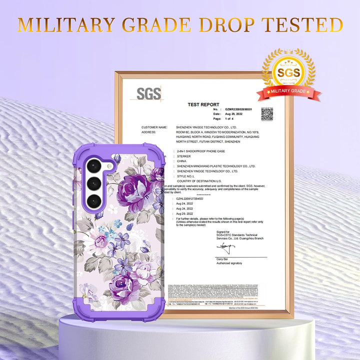 Teal Bloom Galaxy S23 Plus Armor Case - DOKUTRONIX