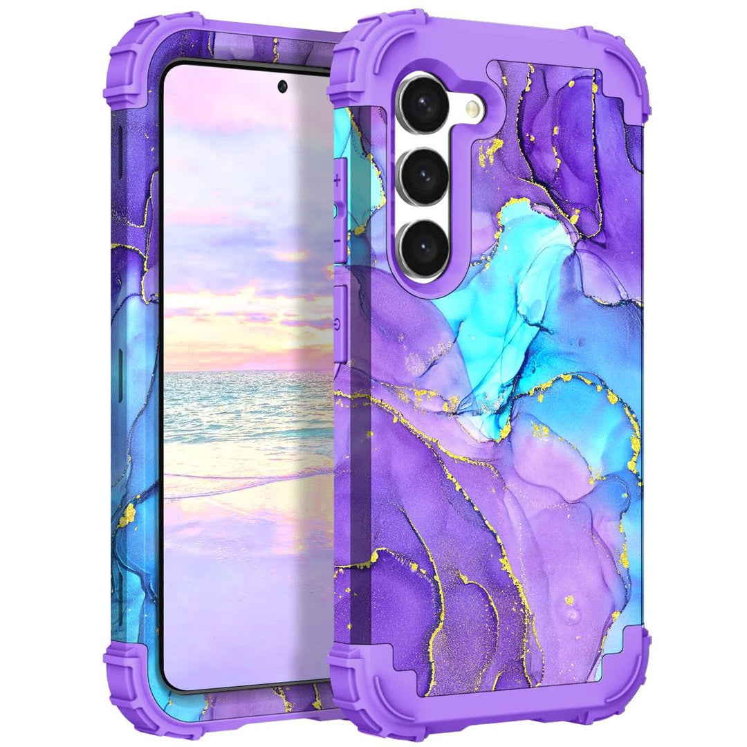 Teal Bloom Galaxy S23 Plus Armor Case - DOKUTRONIX