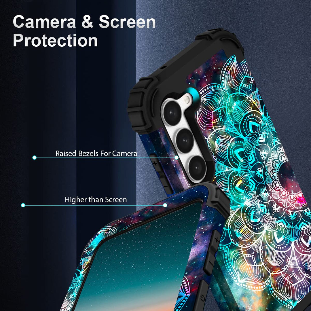 Teal Bloom Galaxy S23 Plus Armor Case - DOKUTRONIX