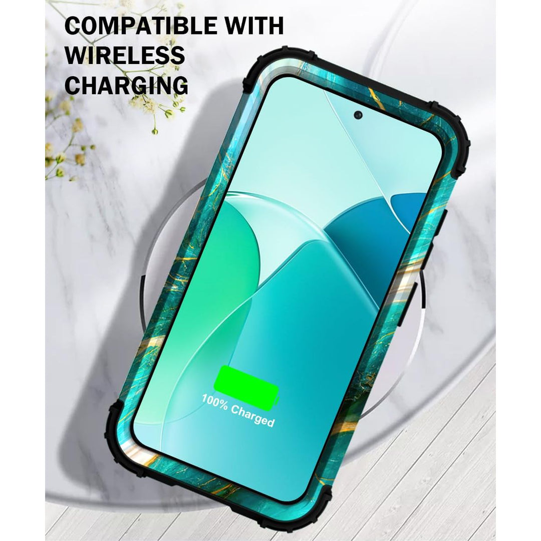 Teal Bloom Galaxy S23 Plus Armor Case - DOKUTRONIX