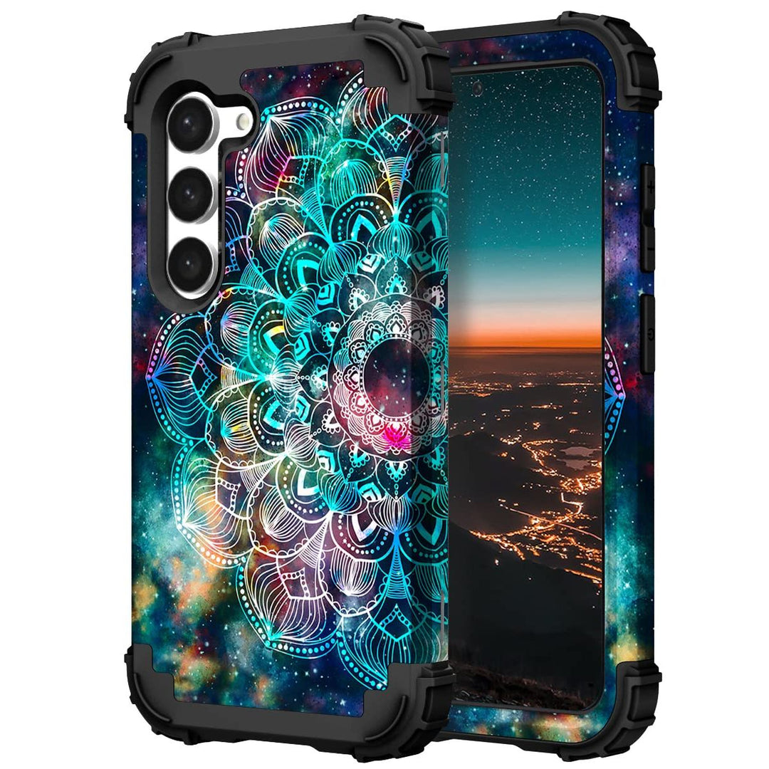 Teal Bloom Galaxy S23 Plus Armor Case - DOKUTRONIX