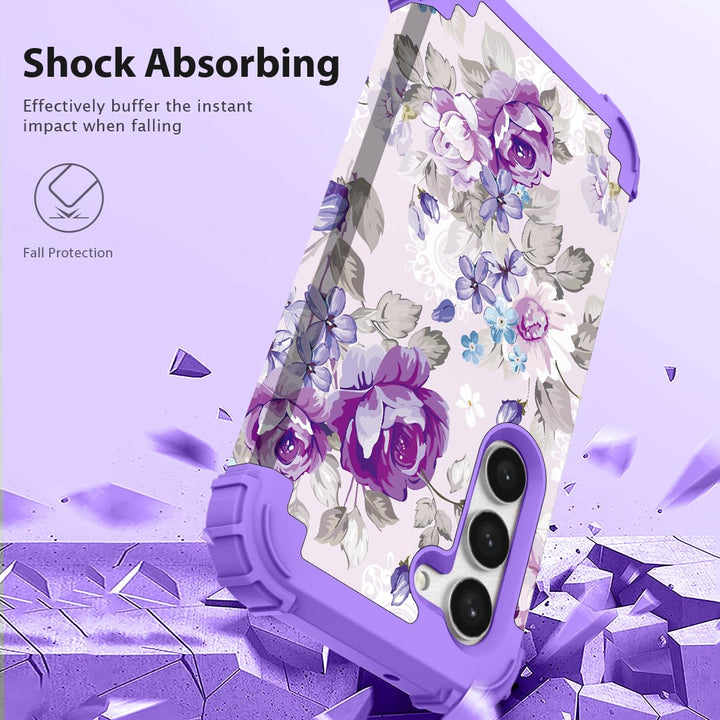 Teal Bloom Galaxy S23 Plus Armor Case - DOKUTRONIX