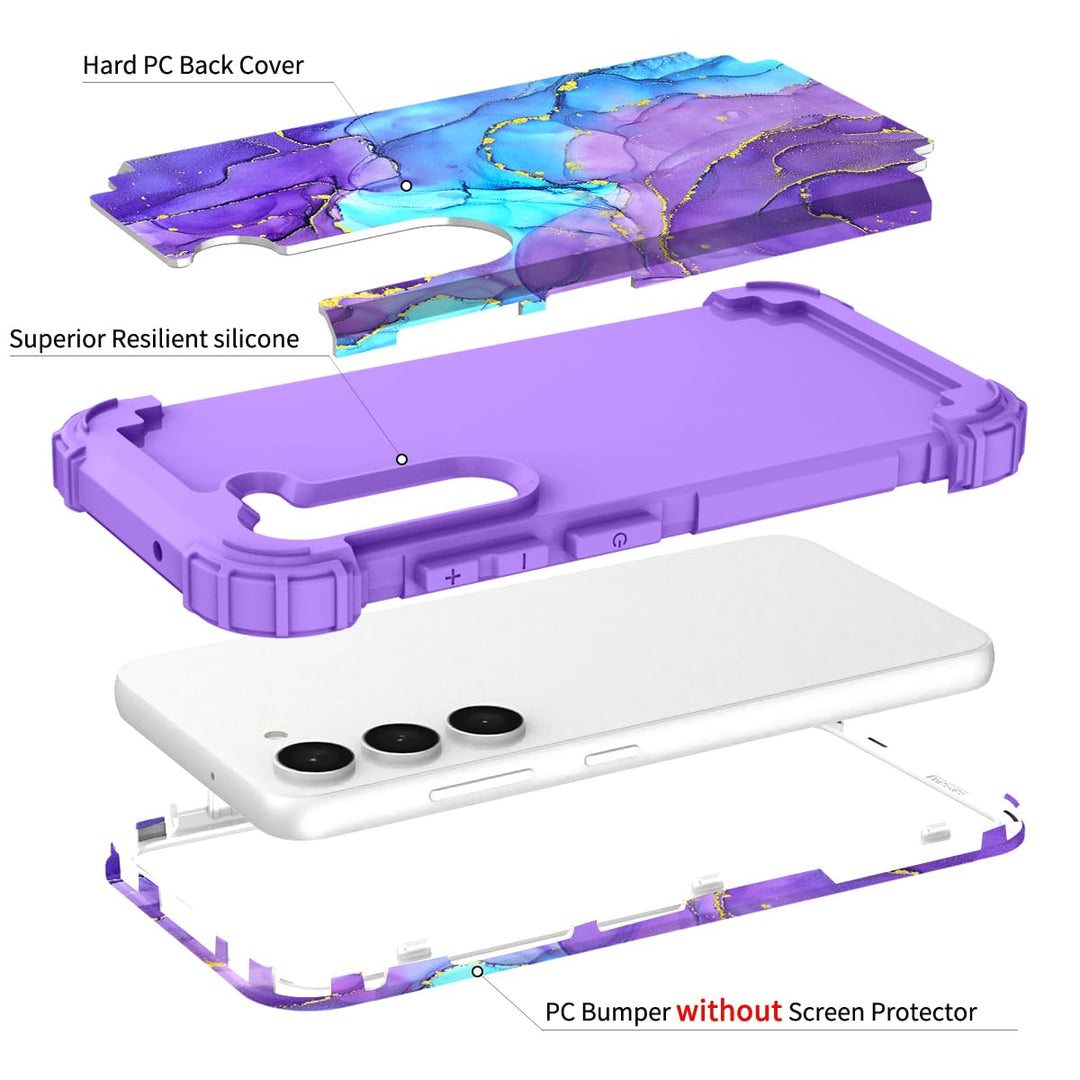 Teal Bloom Galaxy S23 Plus Armor Case - DOKUTRONIX