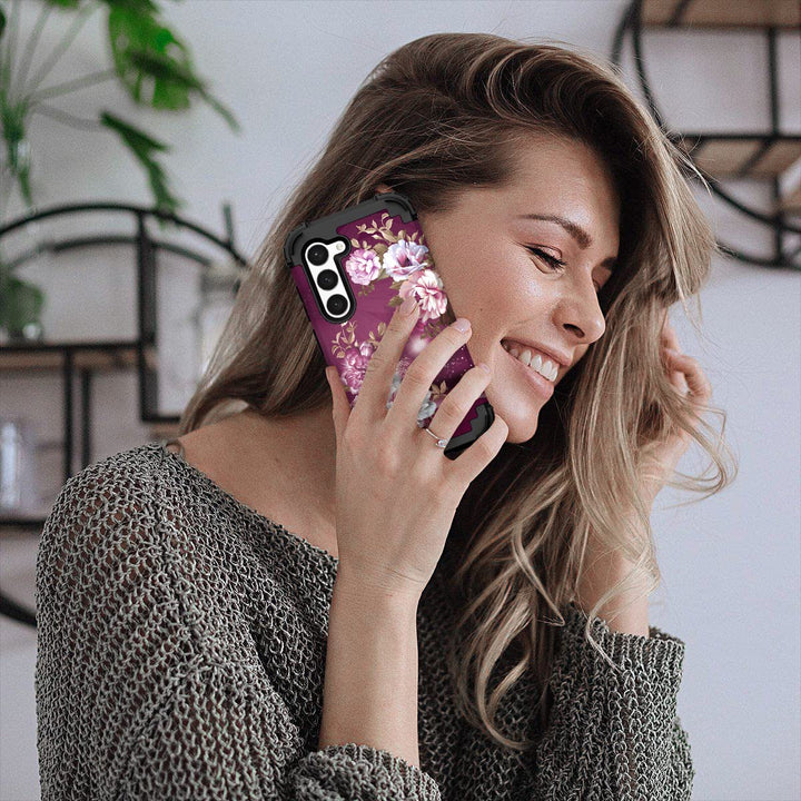 Teal Bloom Galaxy S23 Plus Armor Case - DOKUTRONIX