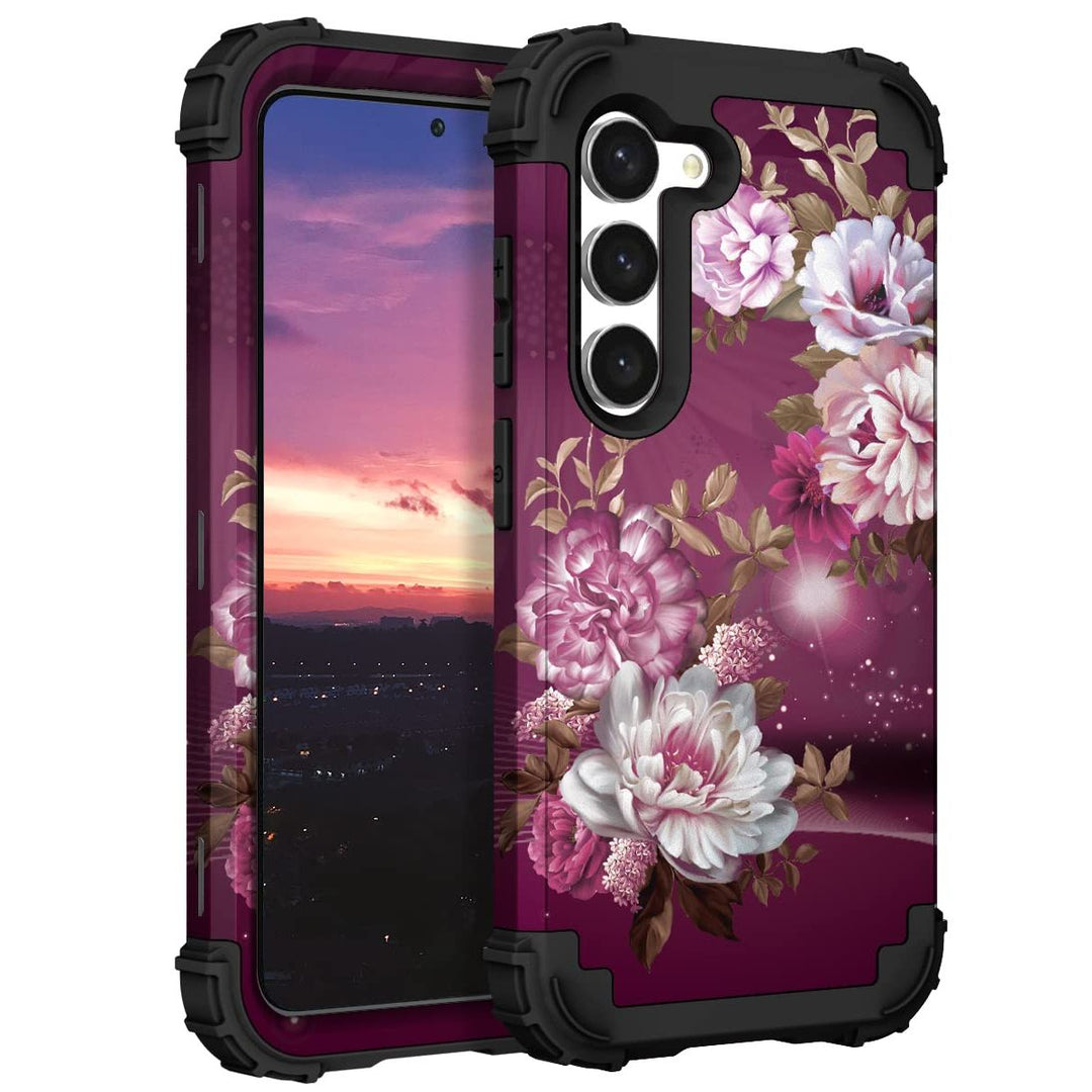 Teal Bloom Galaxy S23 Plus Armor Case - DOKUTRONIX