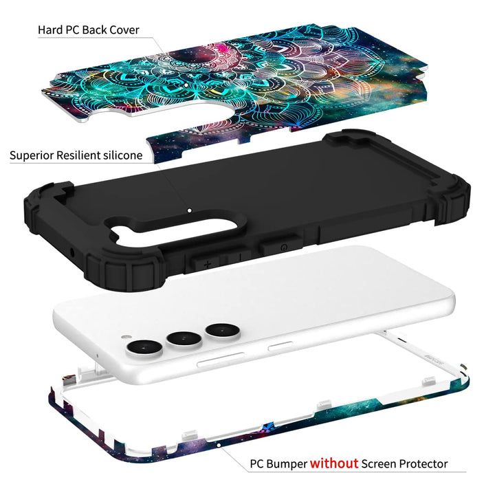 Teal Bloom Galaxy S23 Plus Armor Case - DOKUTRONIX