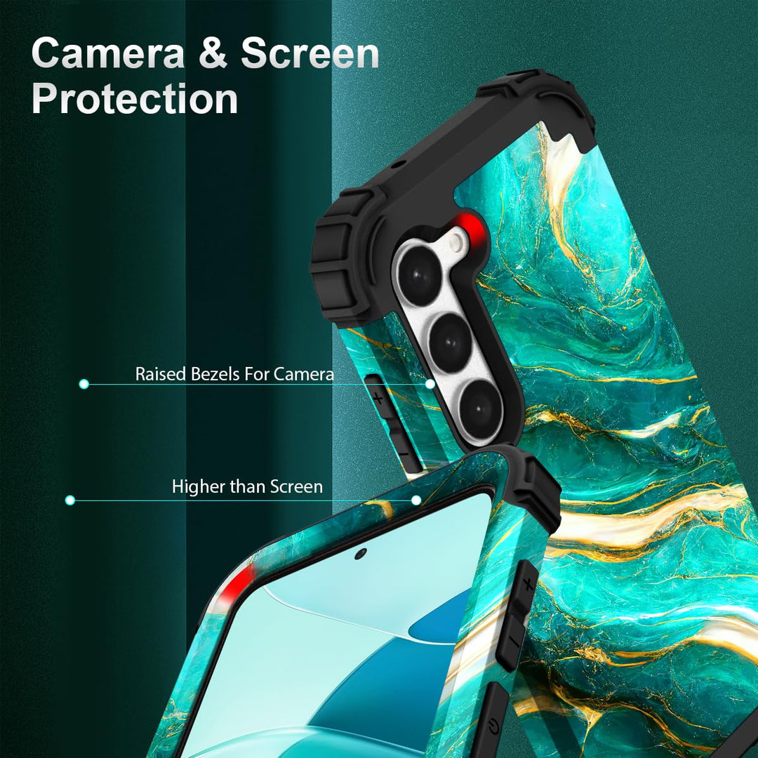 Teal Bloom Galaxy S23 Plus Armor Case - DOKUTRONIX