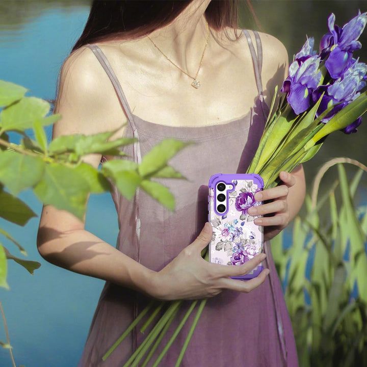 Teal Bloom Galaxy S23 Plus Armor Case - DOKUTRONIX