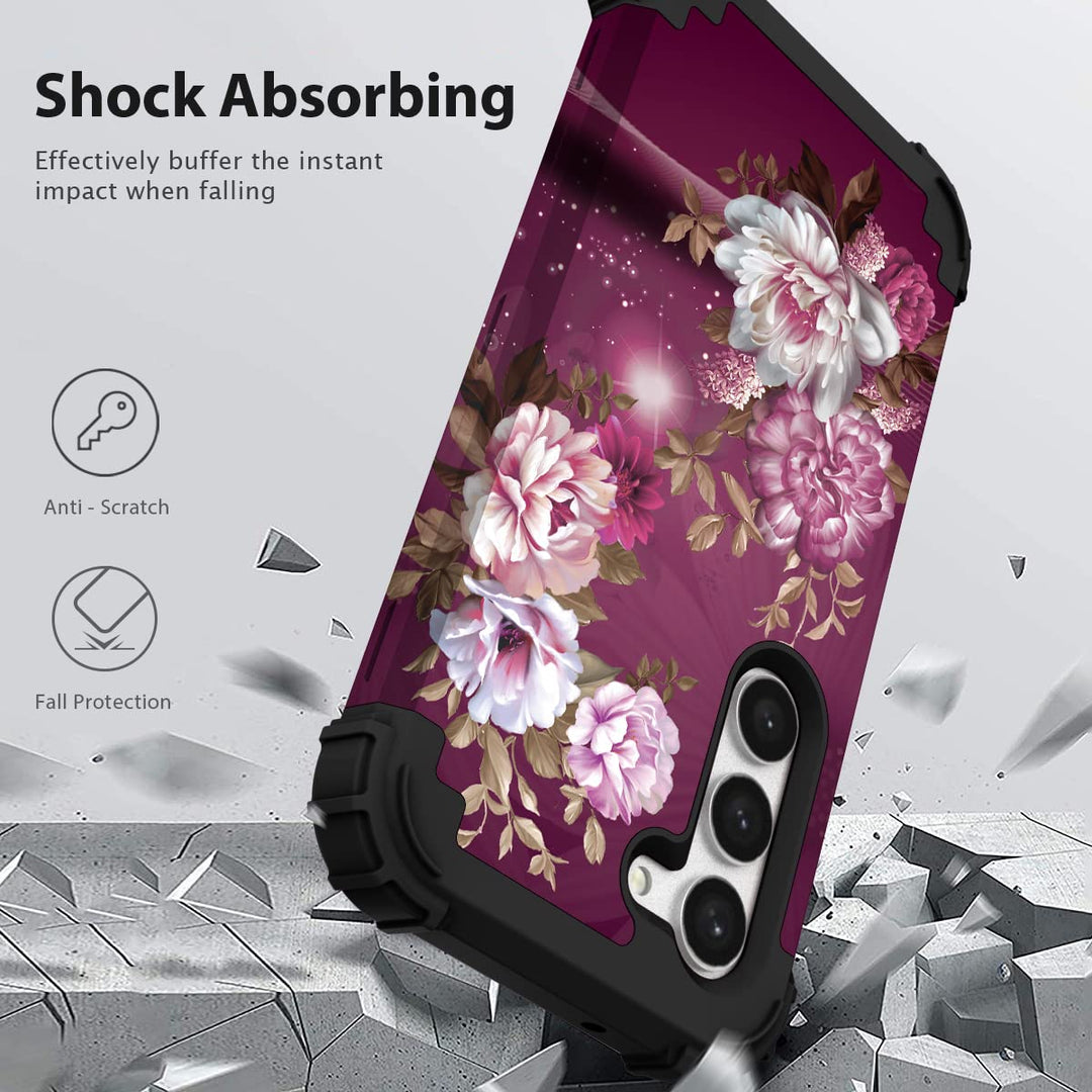 Teal Bloom Galaxy S23 Plus Armor Case - DOKUTRONIX