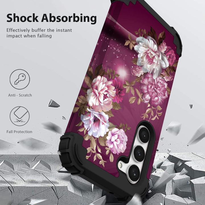 Teal Bloom Galaxy S23 Plus Armor Case - DOKUTRONIX