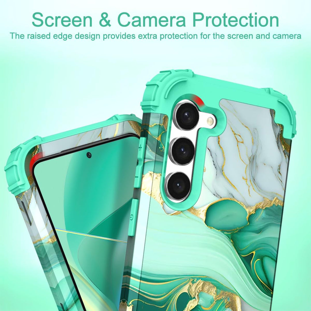 Teal Bloom Galaxy S23 Plus Armor Case - DOKUTRONIX