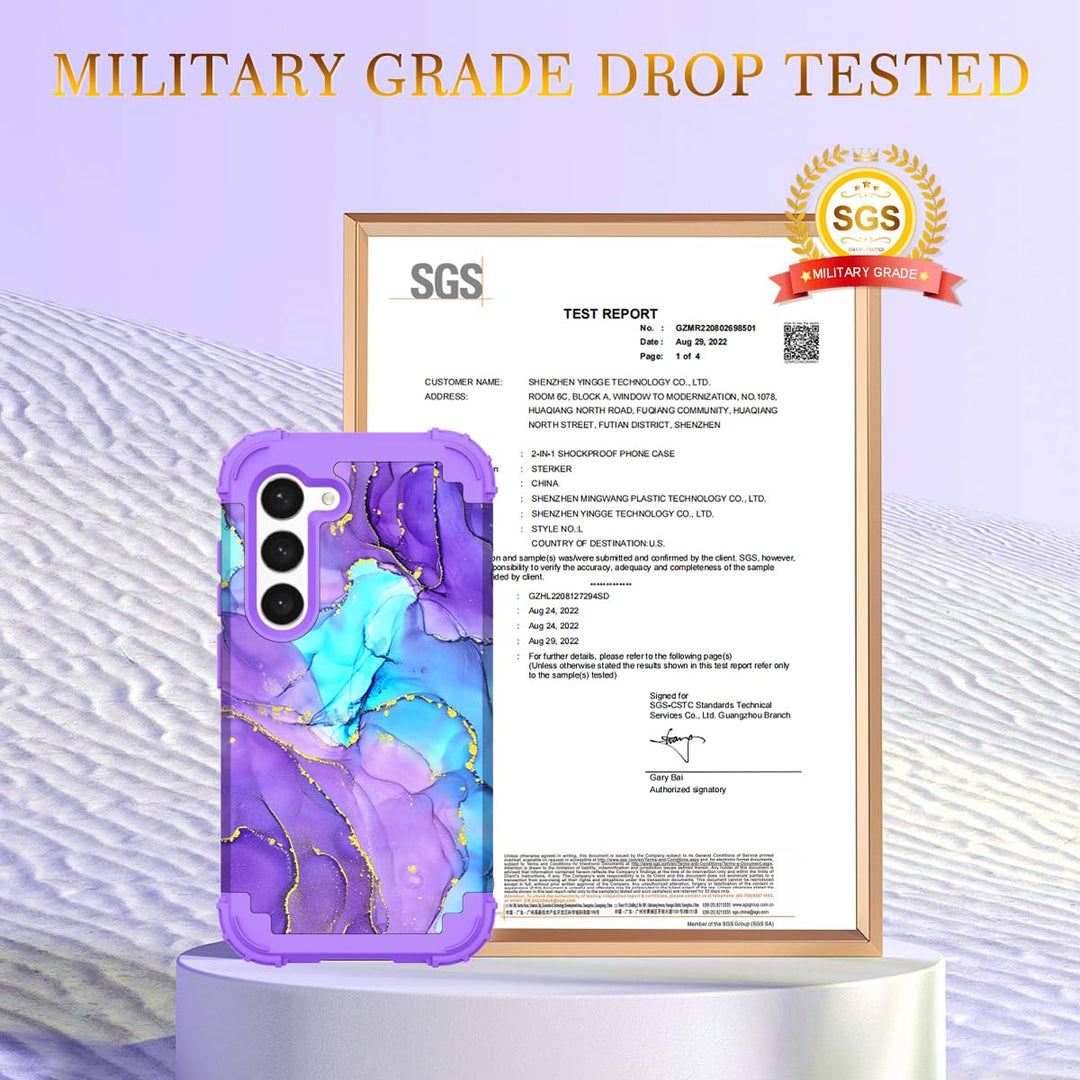 Teal Bloom Galaxy S23 Plus Armor Case - DOKUTRONIX