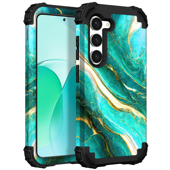 Teal Bloom Galaxy S23 Plus Armor Case - DOKUTRONIX