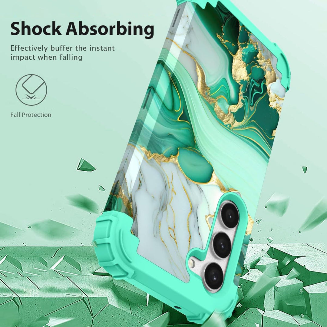 Teal Bloom Galaxy S23 Plus Armor Case - DOKUTRONIX