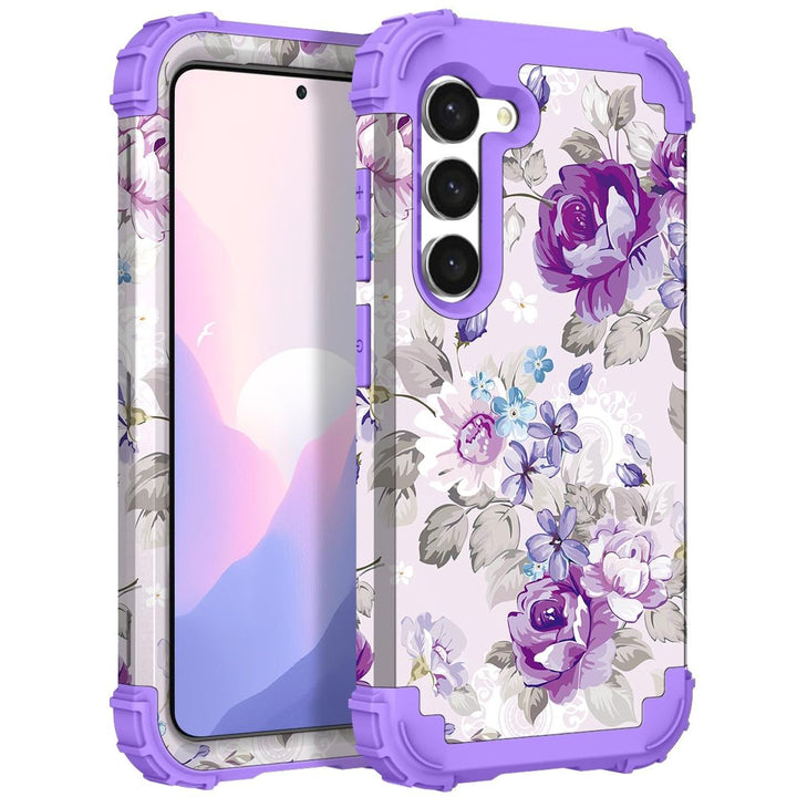 Teal Bloom Galaxy S23 Plus Armor Case - DOKUTRONIX