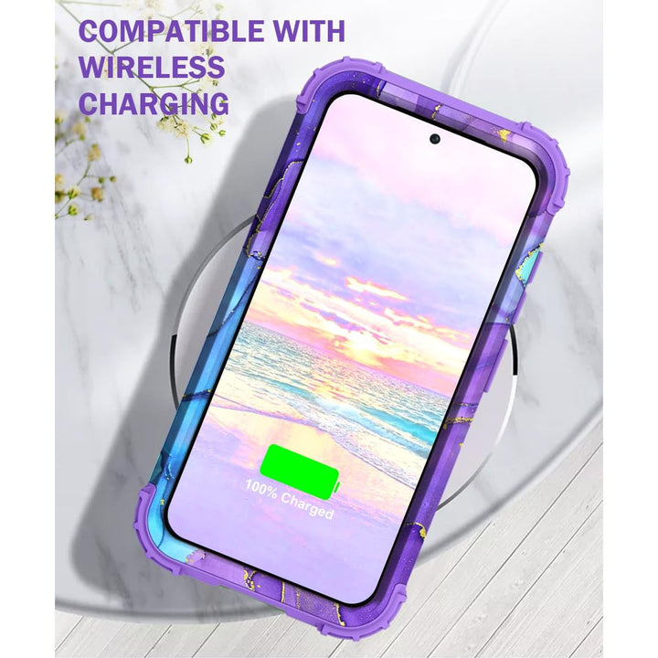 Teal Bloom Galaxy S23 Plus Armor Case - DOKUTRONIX
