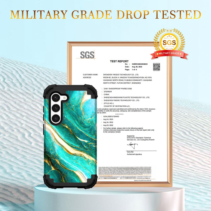 Teal Bloom Galaxy S23 Plus Armor Case - DOKUTRONIX