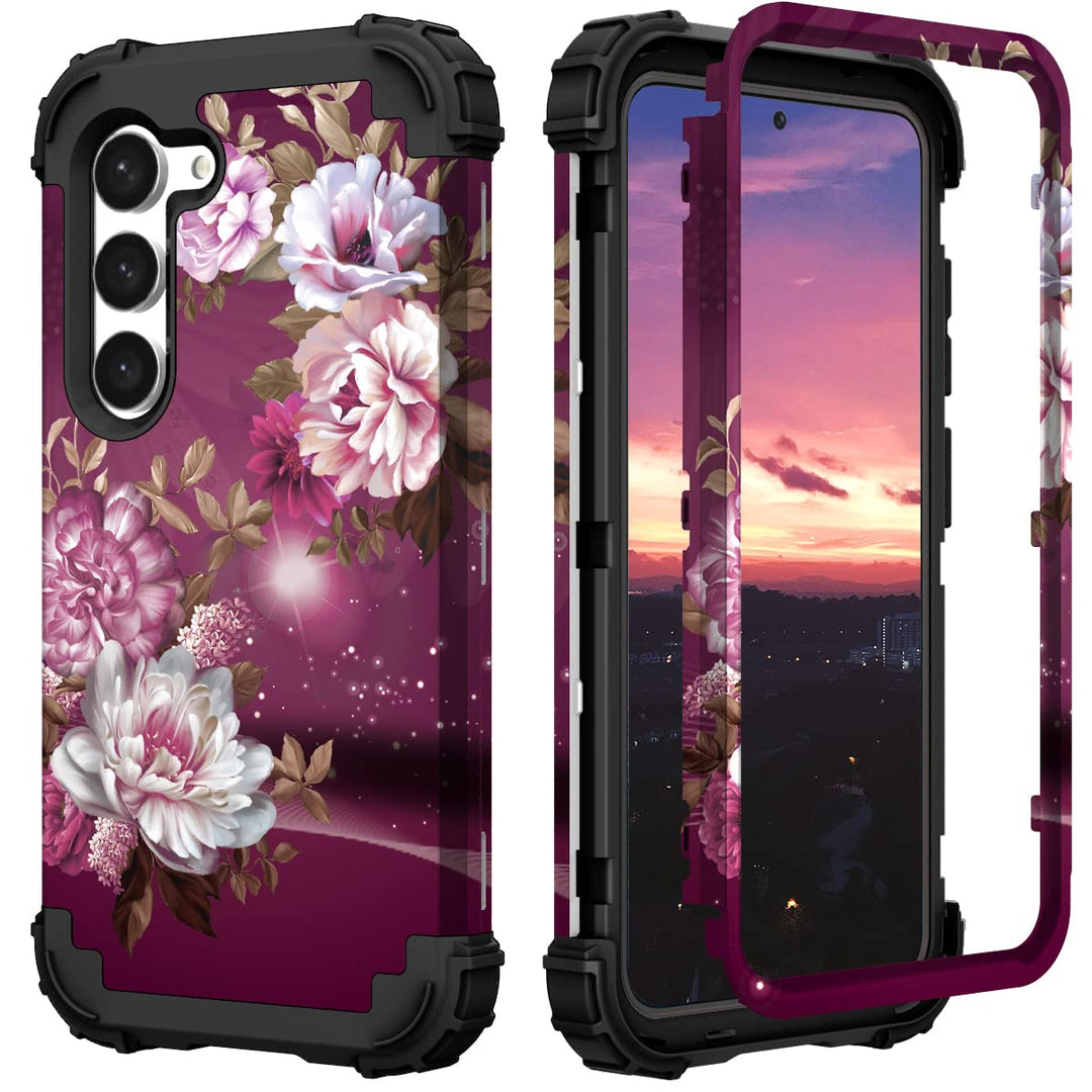 Teal Bloom Galaxy S23 Plus Armor Case - DOKUTRONIX