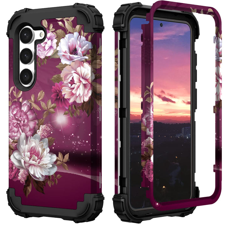 Teal Bloom Galaxy S23 Plus Armor Case - DOKUTRONIX