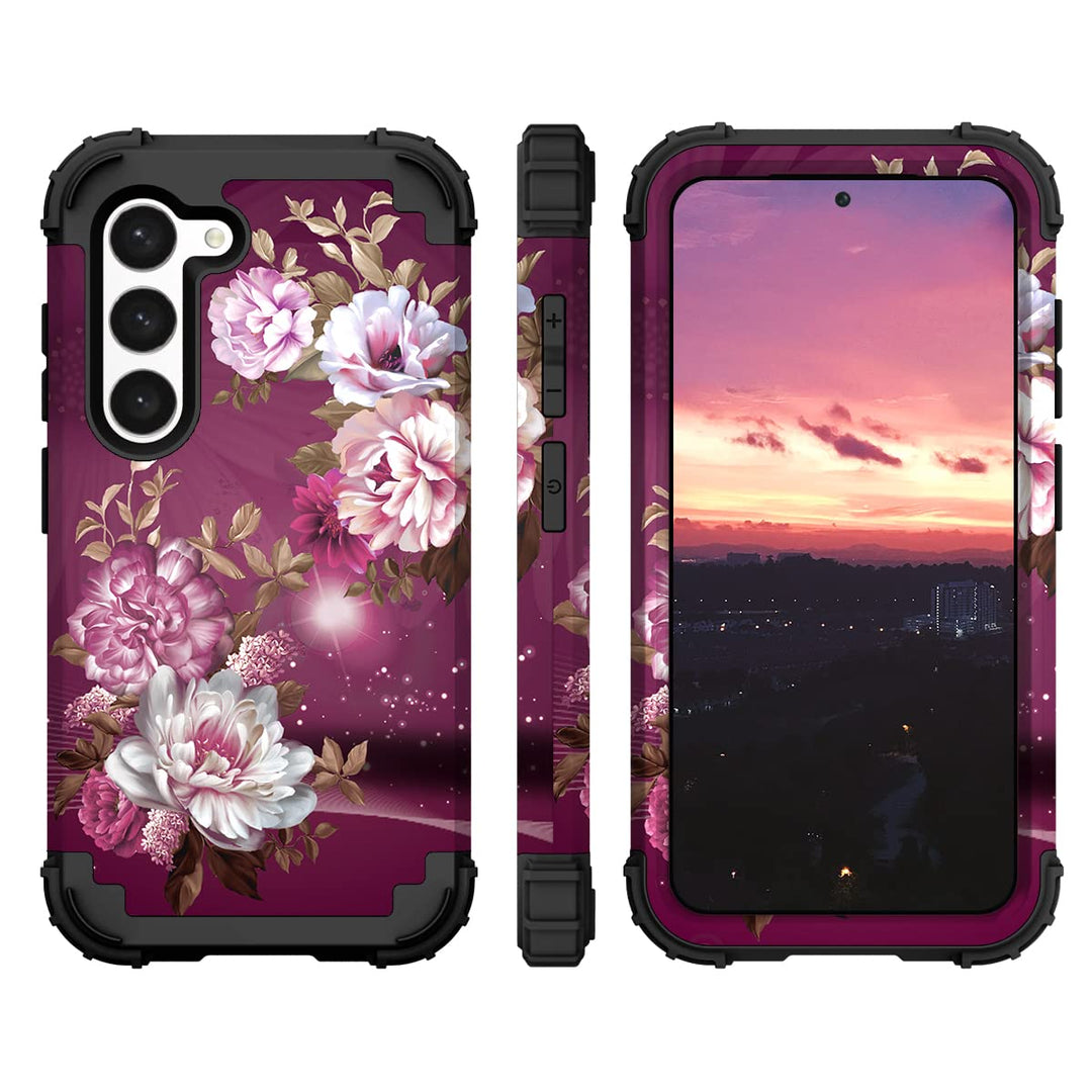 Teal Bloom Galaxy S23 Plus Armor Case - DOKUTRONIX