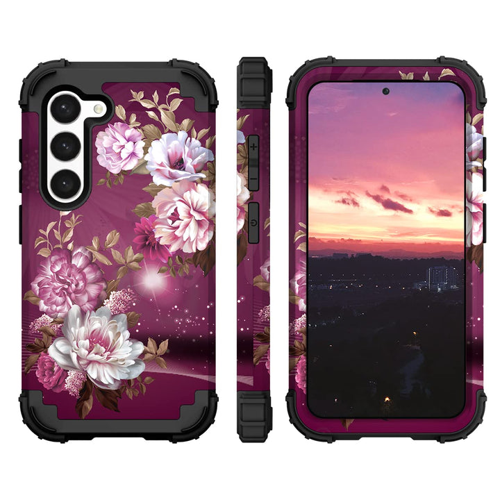 Teal Bloom Galaxy S23 Plus Armor Case - DOKUTRONIX