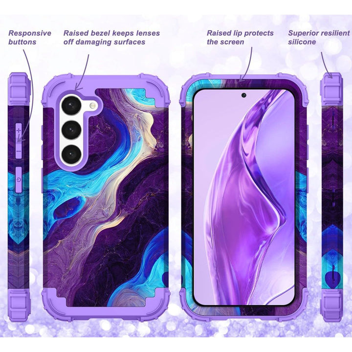 Teal Bloom Galaxy S23 Plus Armor Case - DOKUTRONIX