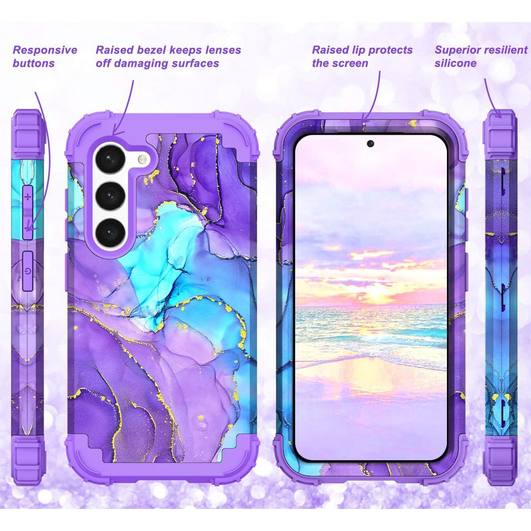 Teal Bloom Galaxy S23 Plus Armor Case - DOKUTRONIX