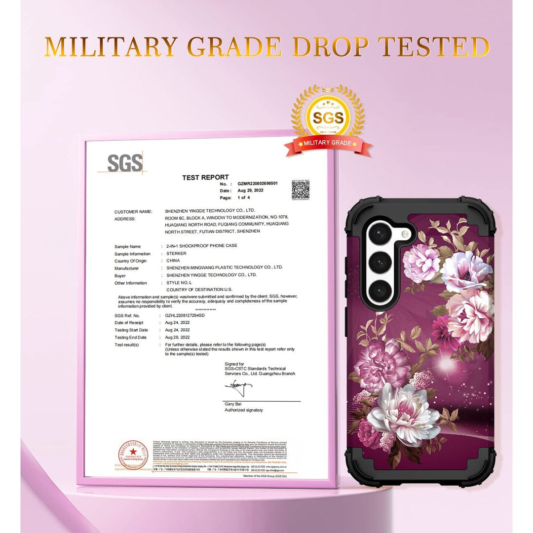 Teal Bloom Galaxy S23 Plus Armor Case - DOKUTRONIX