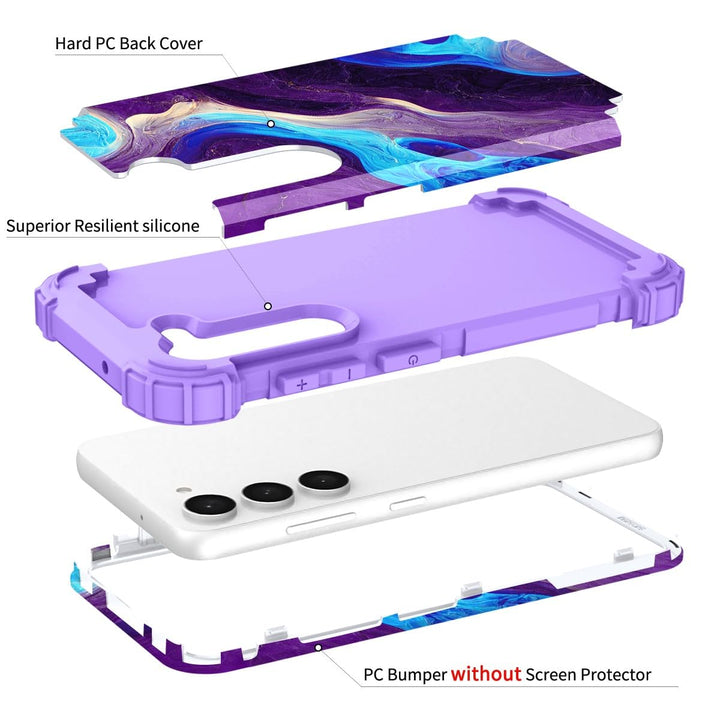 Teal Bloom Galaxy S23 Plus Armor Case - DOKUTRONIX