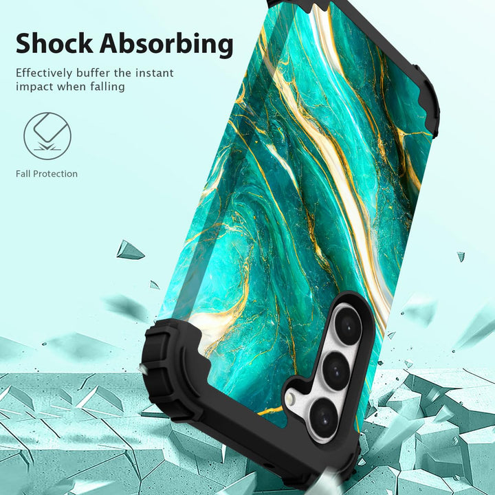 Teal Bloom Galaxy S23 Plus Armor Case - DOKUTRONIX